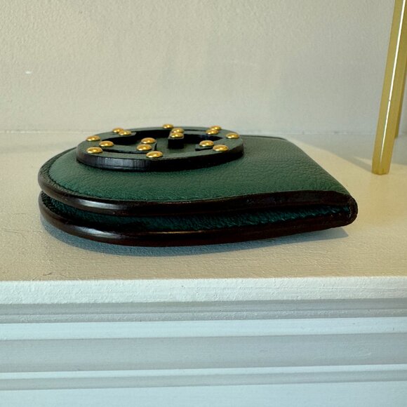 Authentic Gucci Emerald Green Soho Studded Leather Coin Purse - Picture 13 of 15